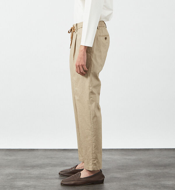 ABAHOUSE「【セットアップ対応】スーパーストレッチ リネンブレンド イージー スラックス」|スラックス|