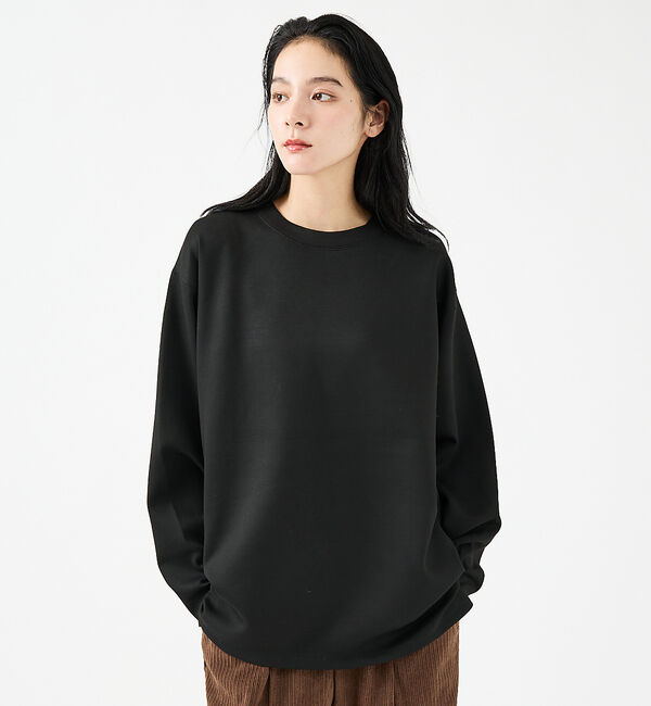 ABAHOUSE「【FORTUNA/フォルトゥナ】ECOTECロングスリーブTシャツ/ユニセックス」|Tシャツ・カットソー|ブラック