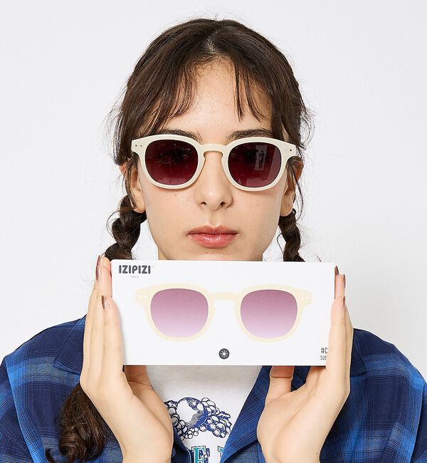 ABAHOUSE「【IZIPIZI/イジピジ】SUN #C/ボストン/ウェリントン【予約】」|メガネ|アイボリー