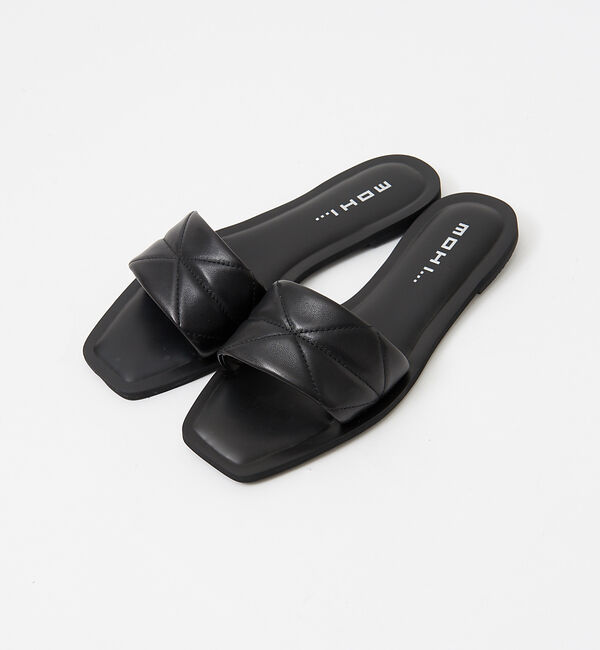 Rouge vif「【MOHI】スクウェアトゥミュールサンダル」|サンダル|