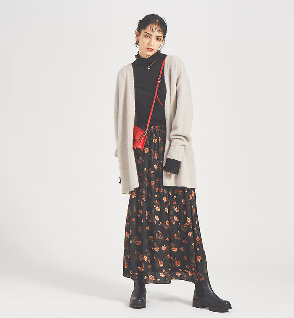 Rouge vif「獣毛混ニットガウン」|カーディガン|