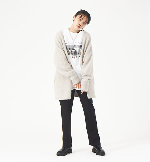 Rouge vif「獣毛混ニットガウン」|カーディガン|