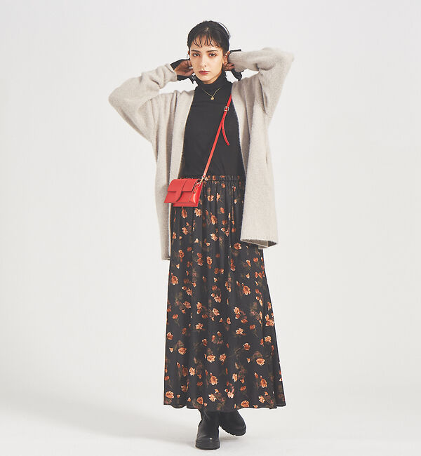 Rouge vif「獣毛混ニットガウン」|カーディガン|