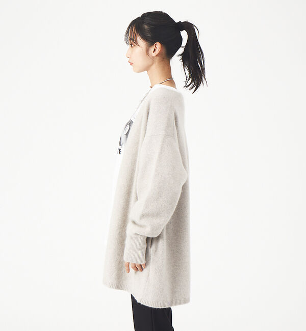 Rouge vif「獣毛混ニットガウン」|カーディガン|