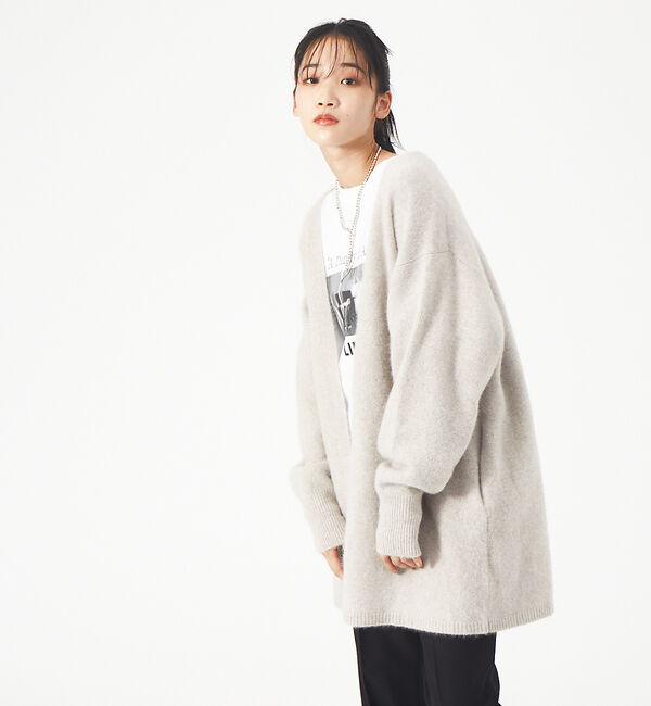 Rouge vif「獣毛混ニットガウン」|カーディガン|