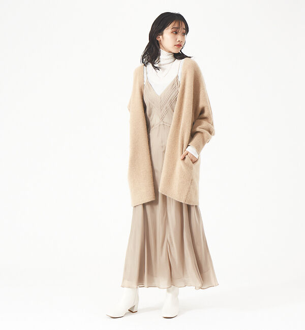 Rouge vif「獣毛混ニットガウン」|カーディガン|