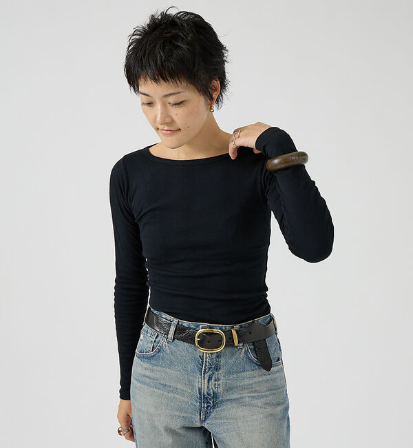 Rouge vif「【Robert P. Miller】パネルリブボートネックTEE / ロンT /」|Tシャツ・カットソー|