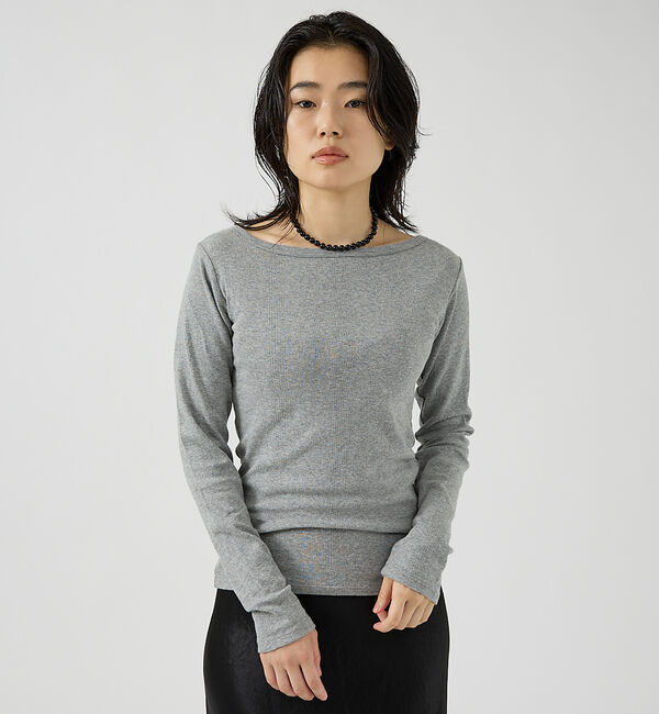 Rouge vif「【Robert P. Miller】パネルリブボートネックTEE / ロンT /」|Tシャツ・カットソー|