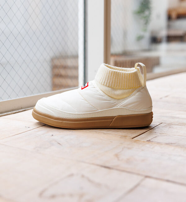 Rouge vif「【HUNTER/ハンター】イン/アウト ニッティド カフ スリッパ― ブーツ/K」|ショートブーツ|