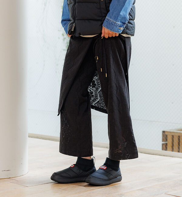 Rouge vif「【HUNTER/ハンター】イン/アウト ニッティド カフ スリッパ― ブーツ/K」|ショートブーツ|