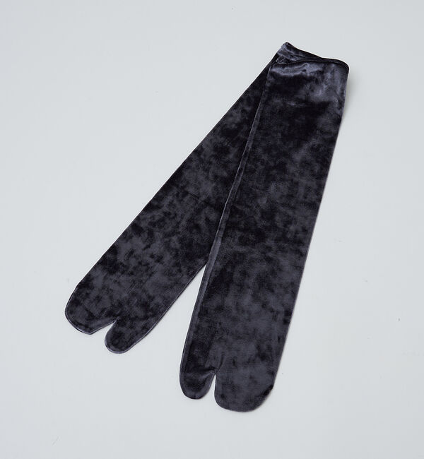 Rouge vif「【Keena/キーナ】ベルベットソックスロング/靴下/丈長め/足袋/ベロア【WE」|ソックス|