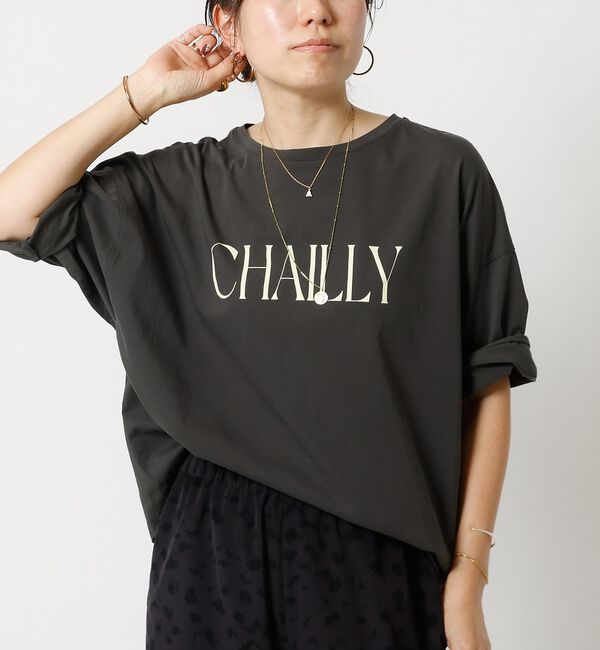 Rouge vif「【MICA&DEAL /マイカアンドディール】"CHAILLY"print pu」|Tシャツ・カットソー|チャコールグレー