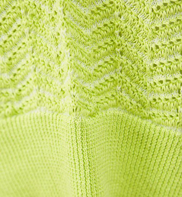 qualite「変形スリーブヘリンボーンニット」|ニット・セーター|