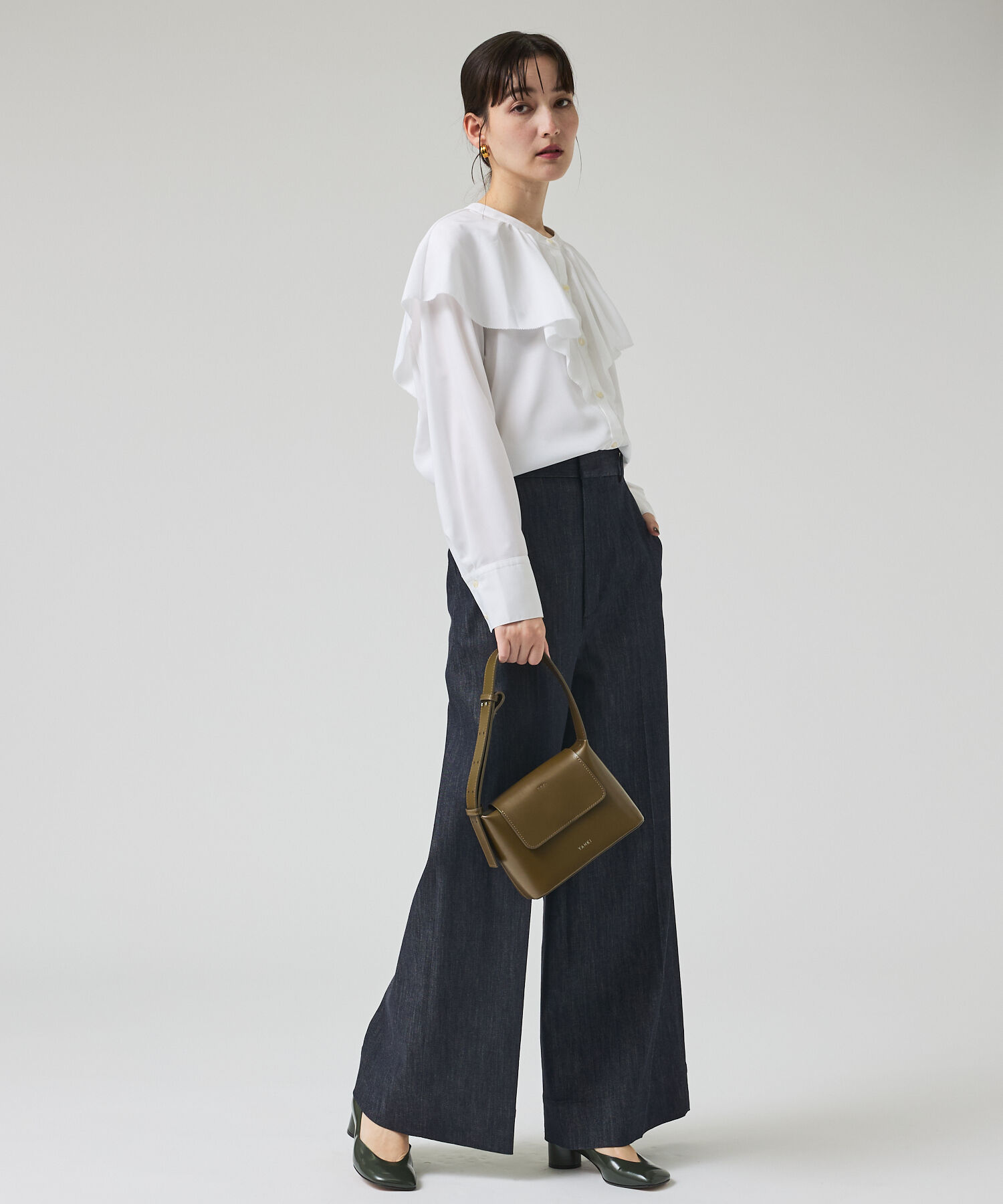 qualite「ラッフルショールブラウス」|シャツ・ブラウス|