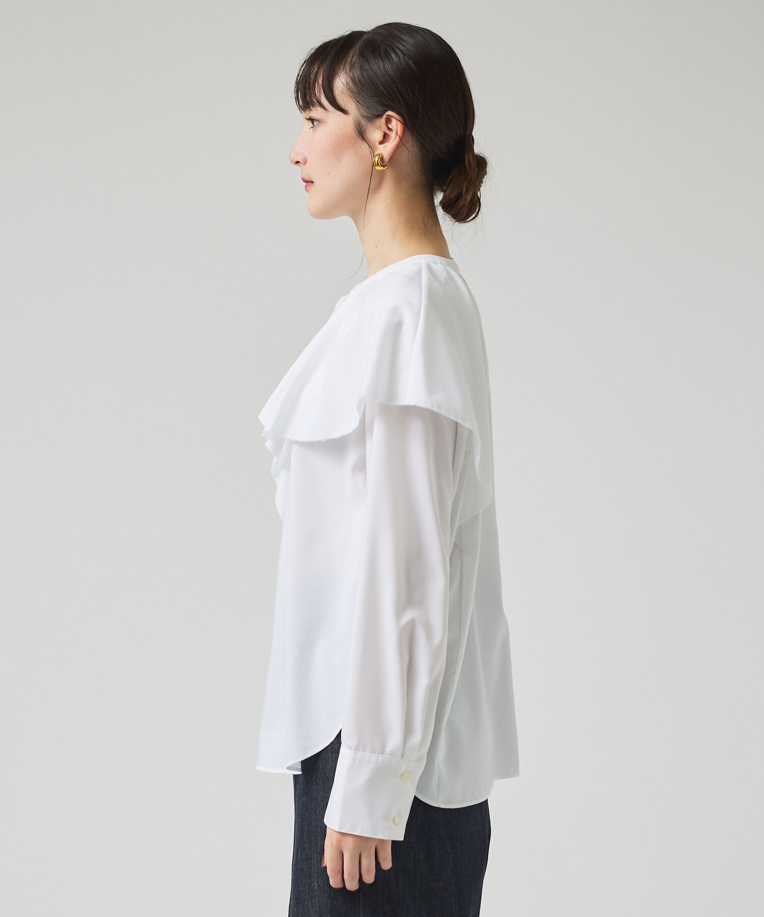 qualite「ラッフルショールブラウス」|シャツ・ブラウス|