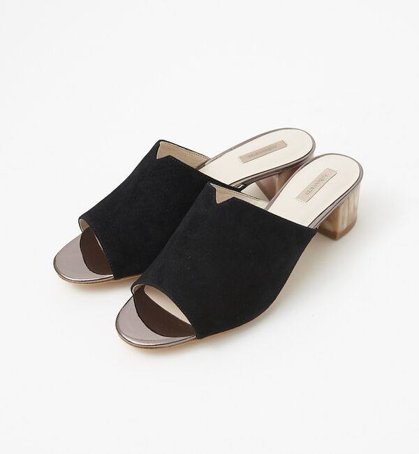 AU BANNISTER「マーブルヒールミュール」|サンダル|ブラック