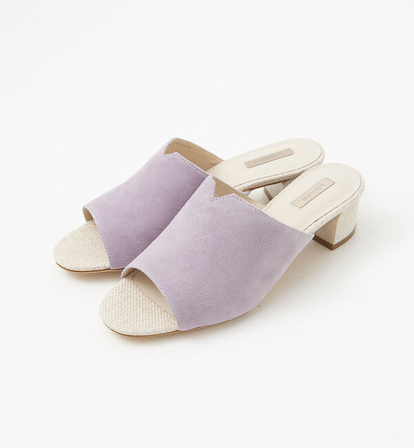 AU BANNISTER「マーブルヒールミュール」|サンダル|ラベンダー