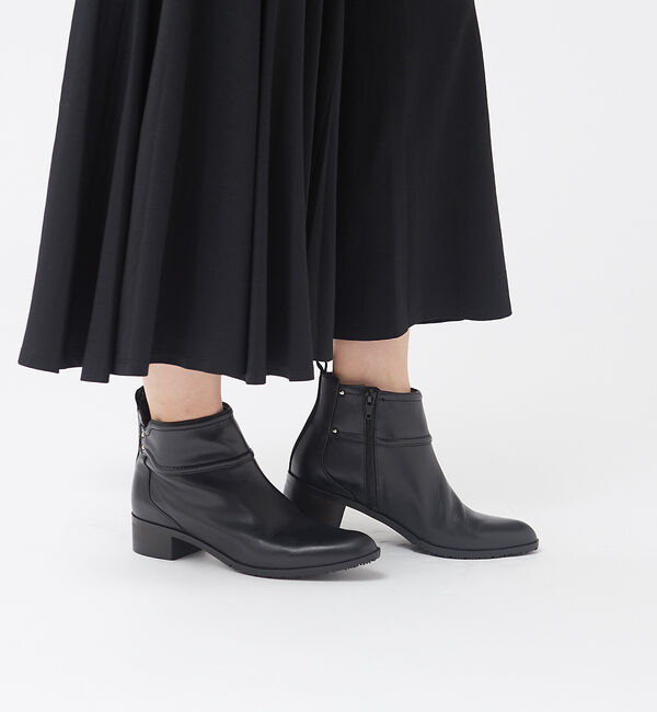 AU BANNISTER「【スノーソール】カジュアルショートブーツ」|ショートブーツ|ブラック