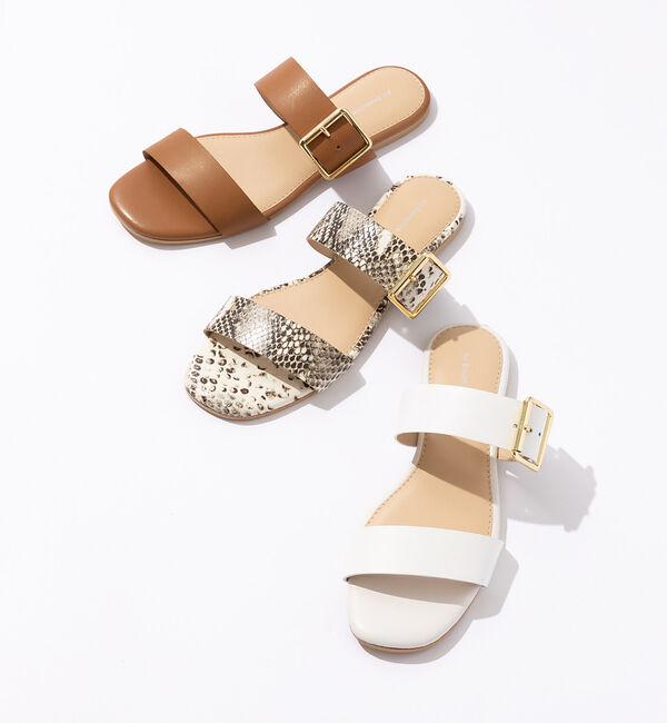 AU BANNISTER「【販売店舗限定】バックルスライドサンダル」|サンダル|