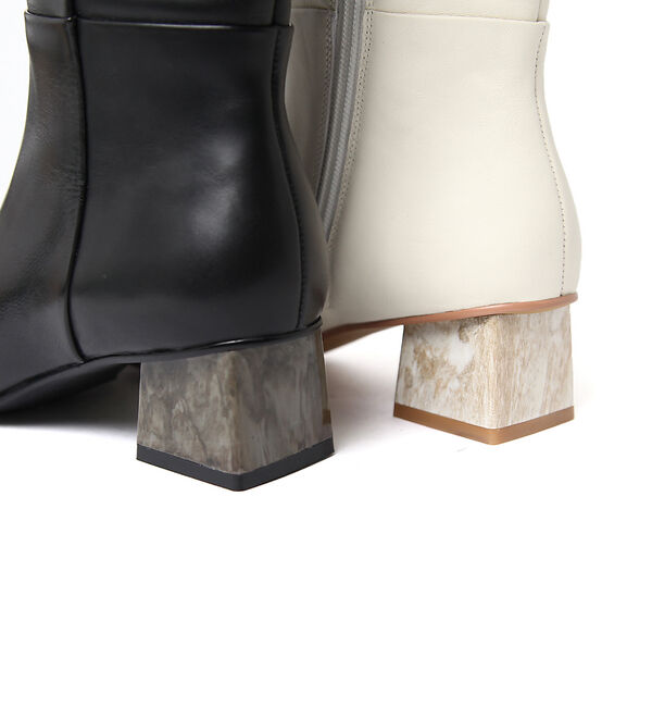 AU BANNISTER「【スノーソール】マーブルヒールロングブーツ」|ショートブーツ|