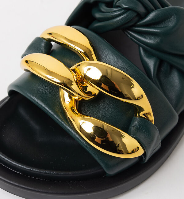 AU BANNISTER「ビッグチェーンモチーフ フットベッドサンダル」|サンダル|