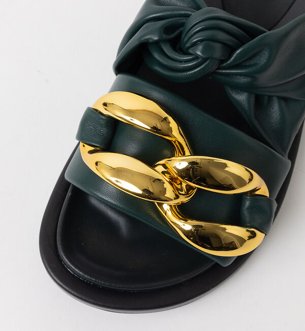 AU BANNISTER「ビッグチェーンモチーフ フットベッドサンダル」|サンダル|