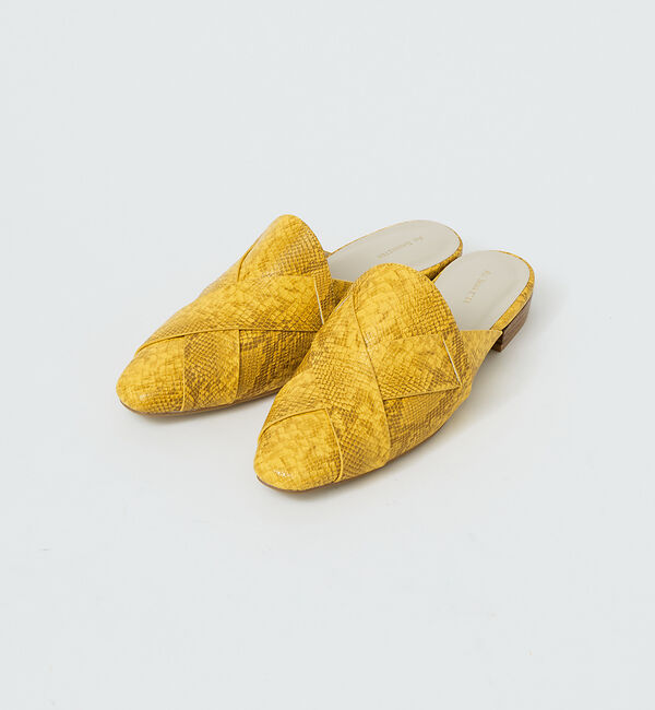 AU BANNISTER「【販売店舗限定】クロスメッシュミュール」|サンダル|マスタード