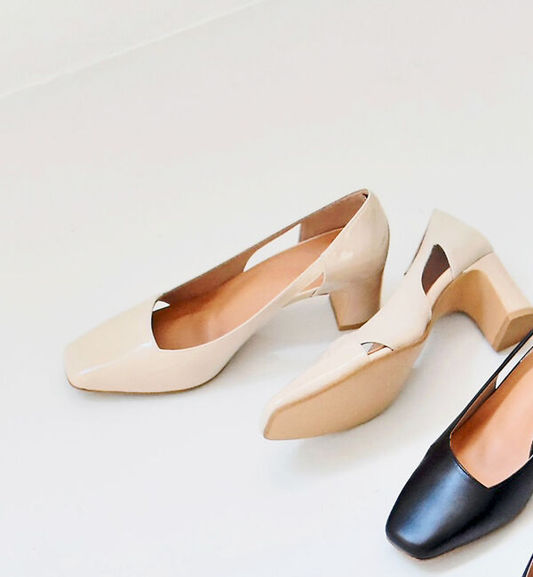 AU BANNISTER「サイドオープンパンプス」|パンプス|ベージュ