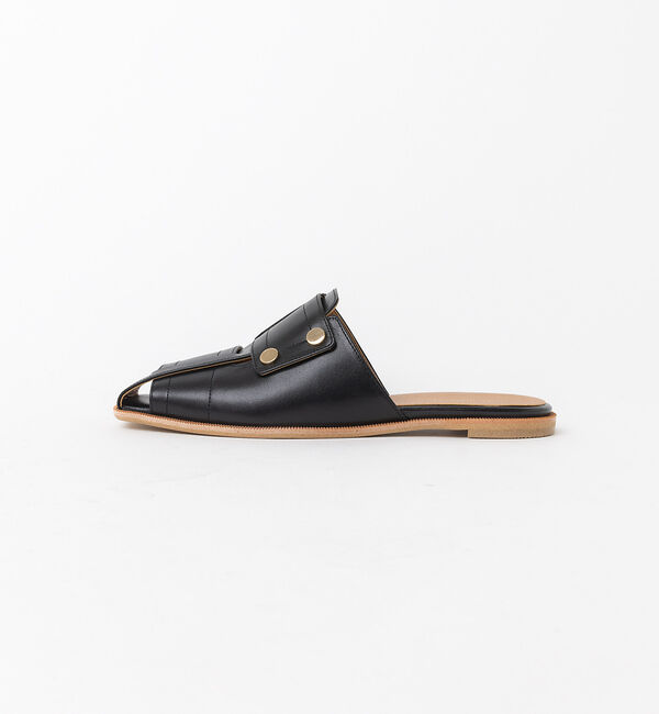 AU BANNISTER「メッシュスクエアトゥフラットミュール」|サンダル|