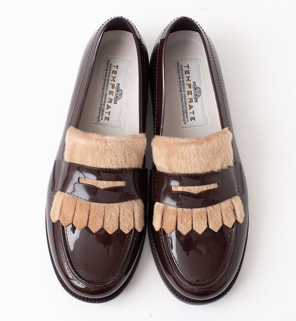 AU BANNISTER「●TEMPERATE 晴雨兼用ファーフリンジローファー」|ローファー|