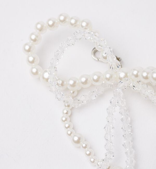 AU BANNISTER「リボンチャーム（パール&times;ビーズ）」|シューケア|