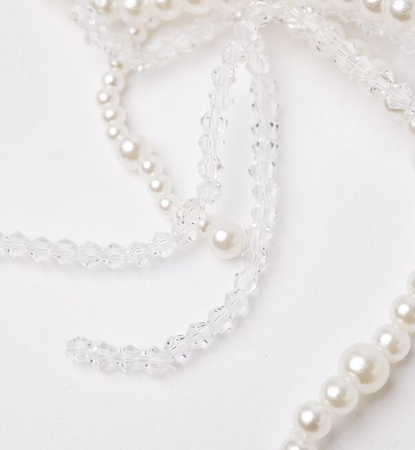 AU BANNISTER「リボンチャーム（パール&times;ビーズ）」|シューケア|