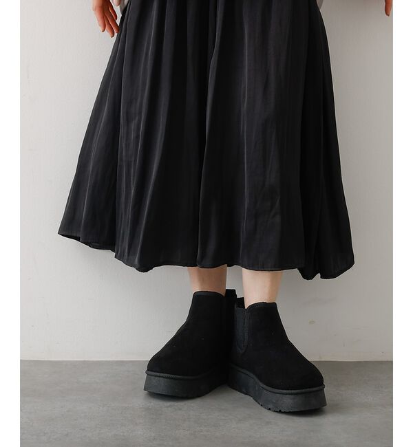 abahouse mavie「MEI SIDE GORE BOOTS」|ショートブーツ|ブラック