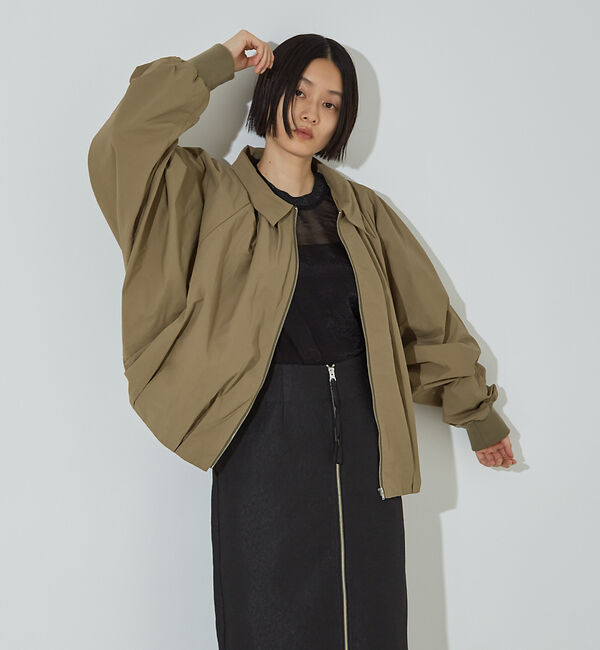 NOMINE「【miry】バルカラー ドルマン ブルゾン」|ブルゾン・スタジャン|カーキ
