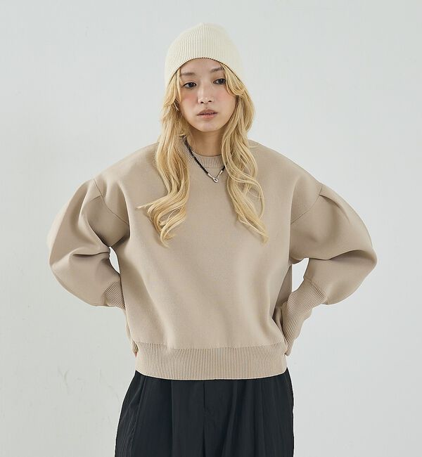 NOMINE「プレーティングニット プルオーバー（ラメ混・無地）」|ニット・セーター|