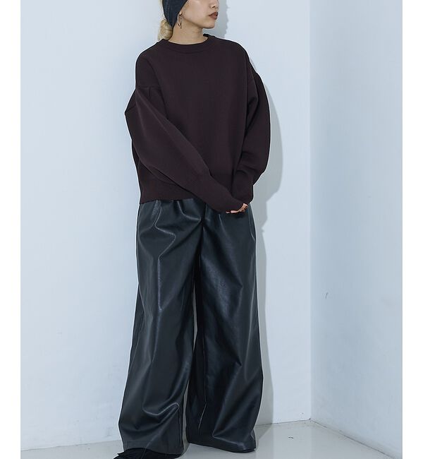 NOMINE「プレーティングニット プルオーバー（ラメ混・無地）」|ニット・セーター|