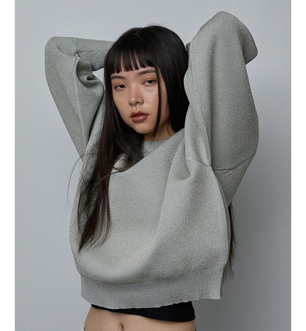 NOMINE「プレーティングニット プルオーバー（ラメ混・無地）」|ニット・セーター|