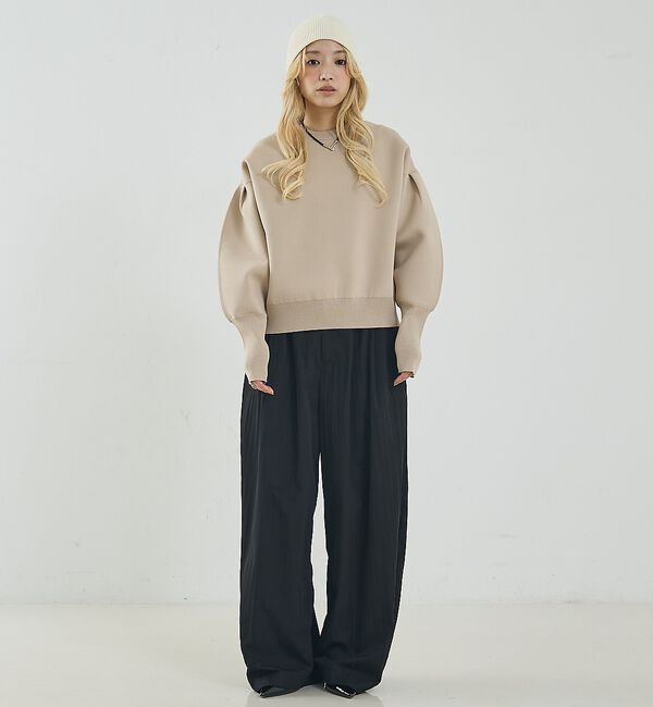 NOMINE「プレーティングニット プルオーバー（ラメ混・無地）」|ニット・セーター|