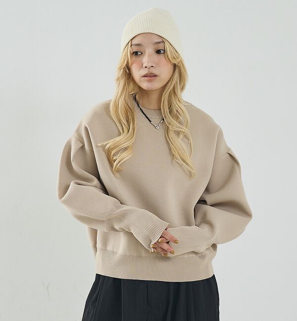 NOMINE「プレーティングニット プルオーバー（ラメ混・無地）」|ニット・セーター|