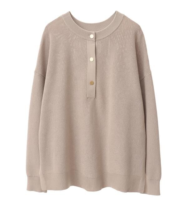 TIARA「ヘンリーネック片畦ニット」|ニット・セーター|