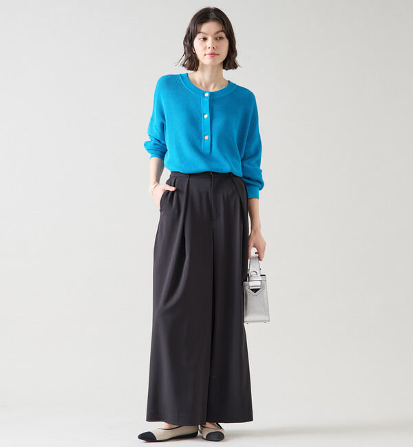 TIARA「ヘンリーネック片畦ニット」|ニット・セーター|