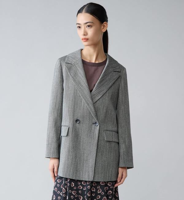 TIARA「ヘリンボンピークドジャケット」|テーラードジャケット|