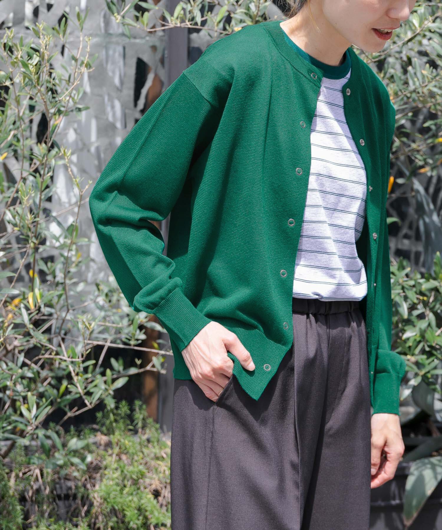 URBAN RESEARCH DOORS「FORK&SPOON　LEVITAニットカーディガン」|カーディガン|グリーン