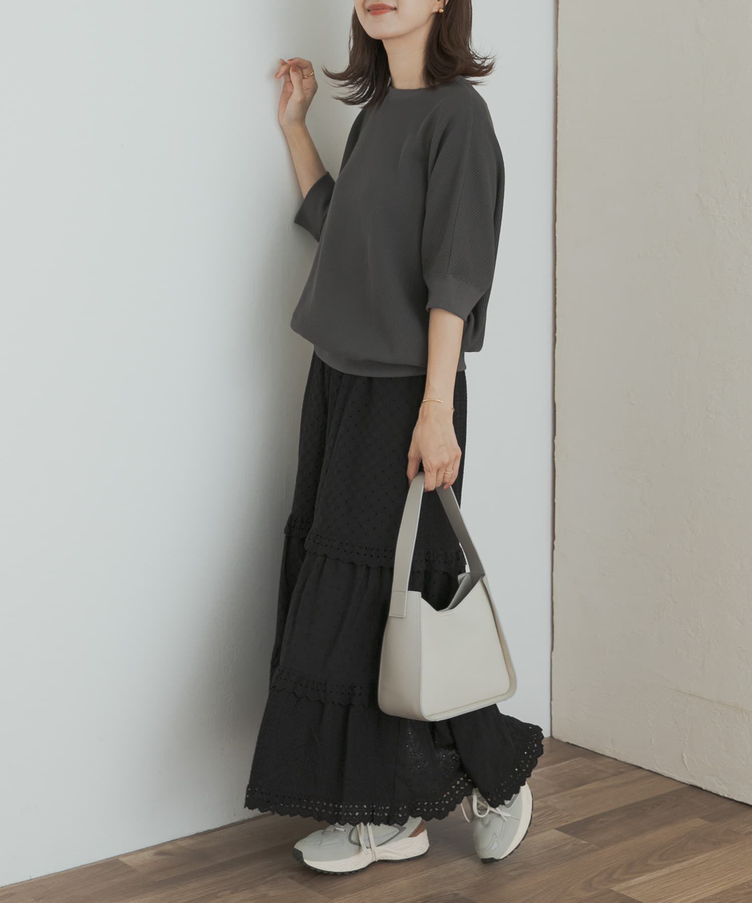 URBAN RESEARCH DOORS「タックフライスワイドTシャツ」|Tシャツ・カットソー|