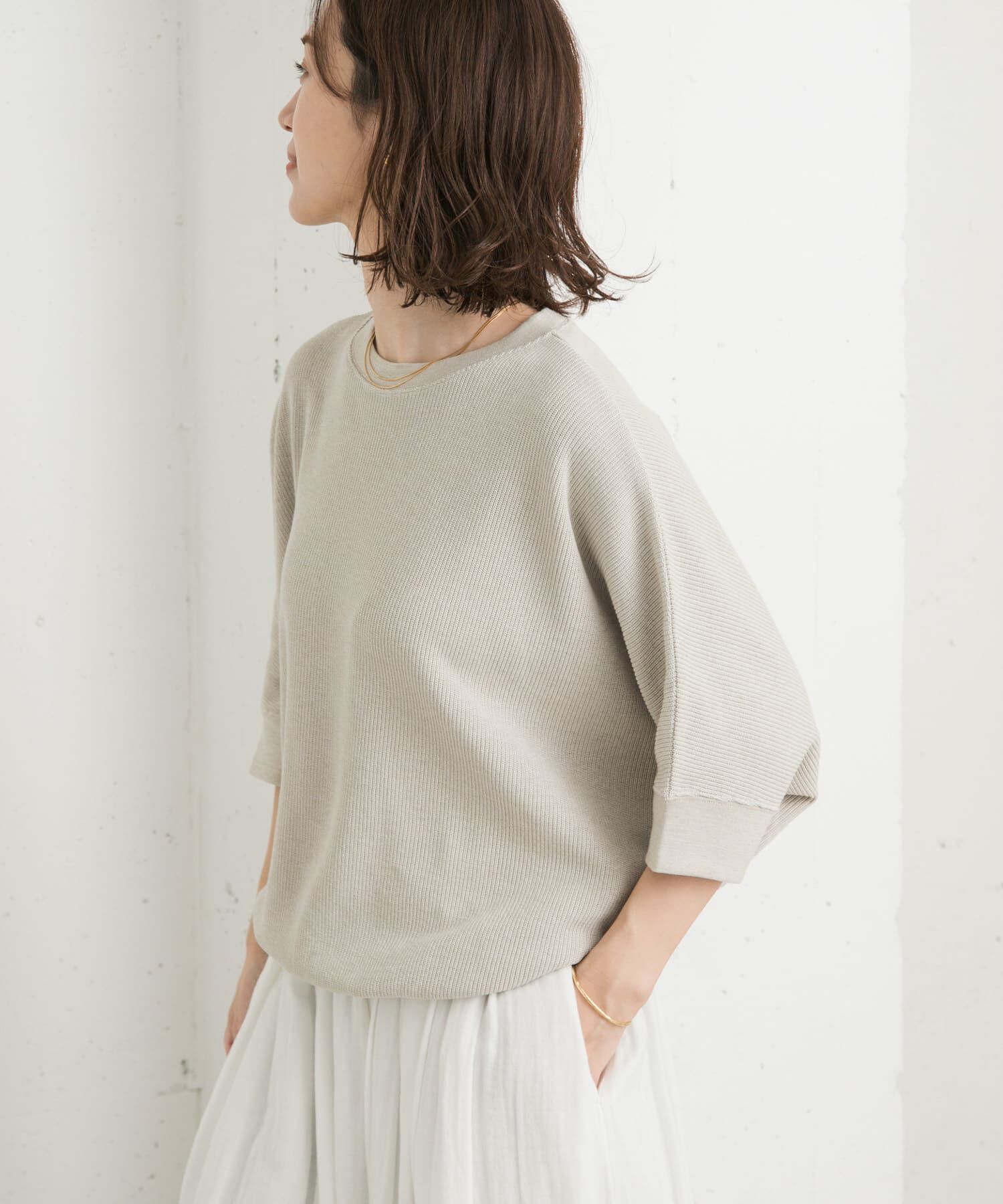 URBAN RESEARCH DOORS「タックフライスワイドTシャツ」|Tシャツ・カットソー|