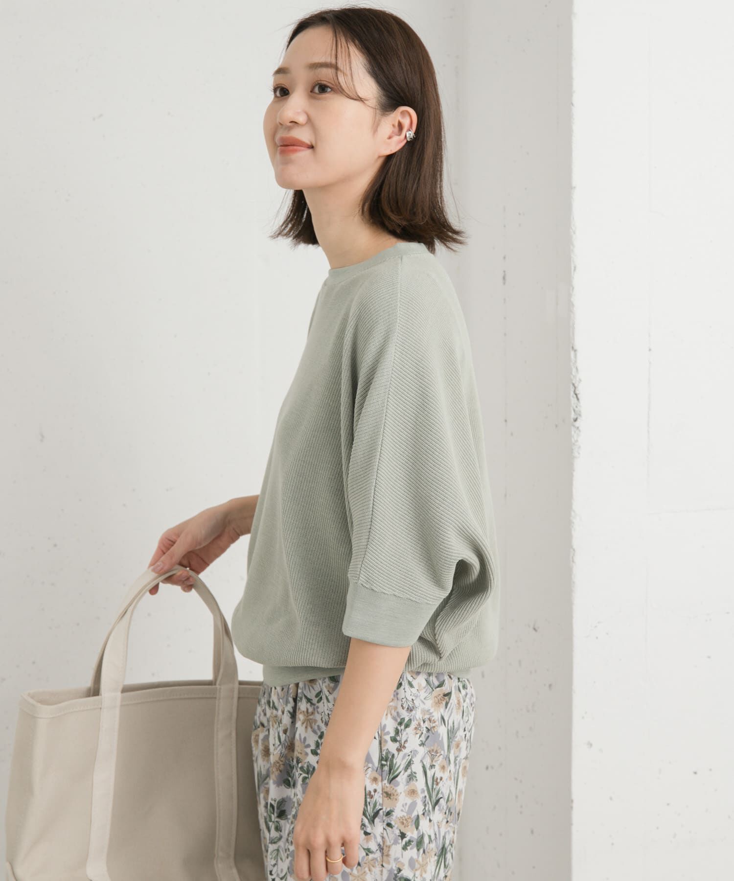 URBAN RESEARCH DOORS「タックフライスワイドTシャツ」|Tシャツ・カットソー|