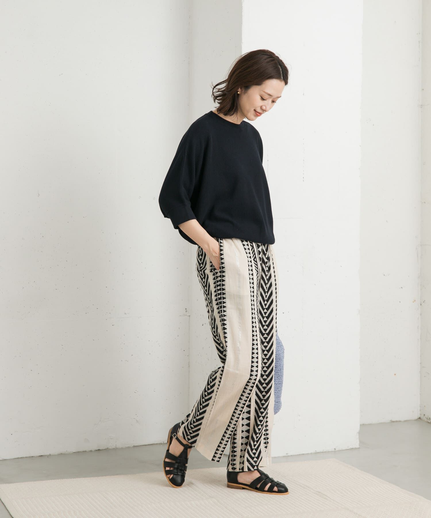 URBAN RESEARCH DOORS「タックフライスワイドTシャツ」|Tシャツ・カットソー|