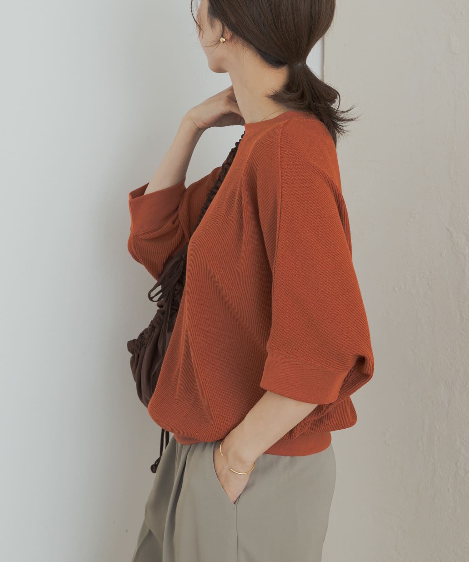 URBAN RESEARCH DOORS「タックフライスワイドTシャツ」|Tシャツ・カットソー|