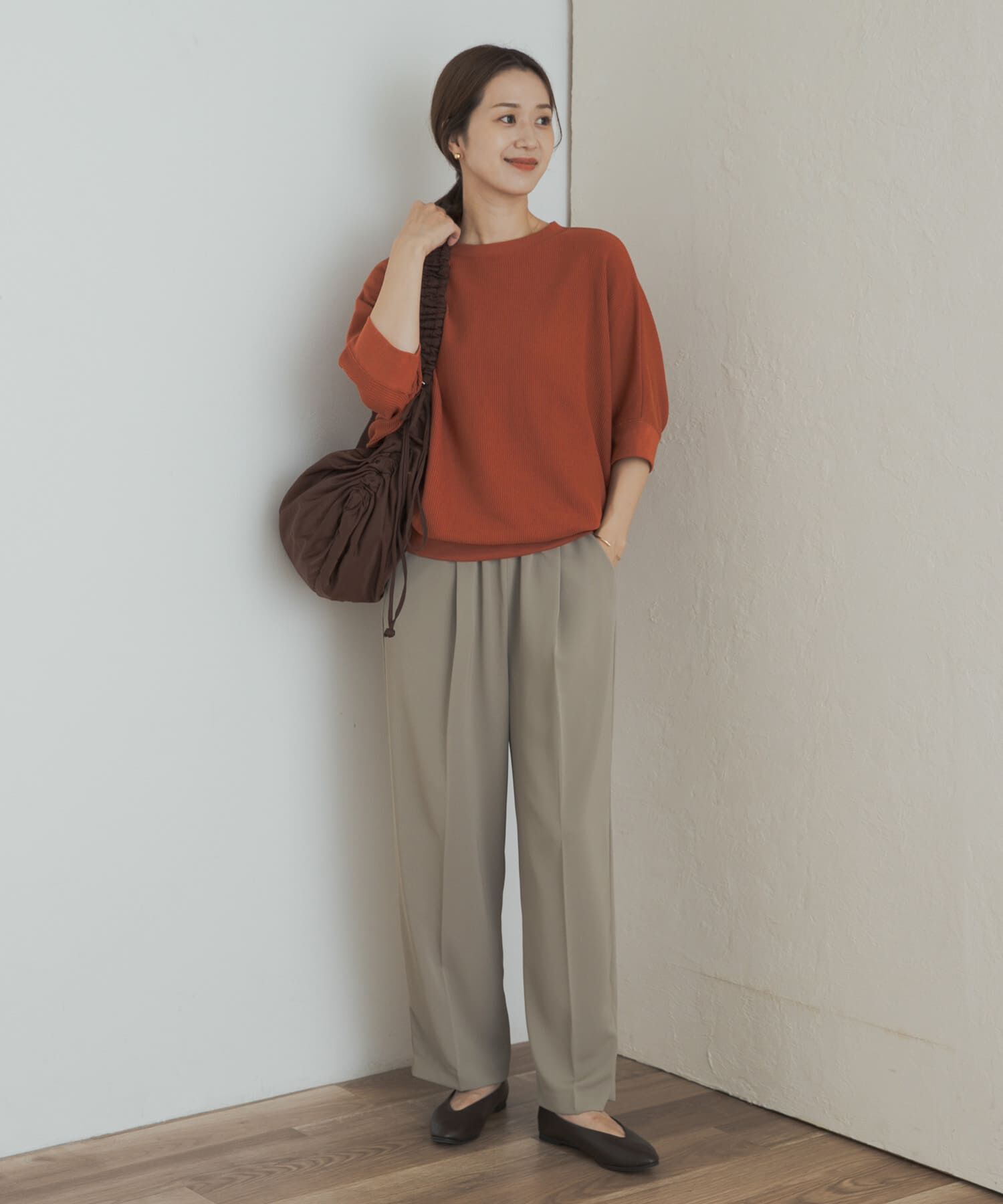 URBAN RESEARCH DOORS「タックフライスワイドTシャツ」|Tシャツ・カットソー|