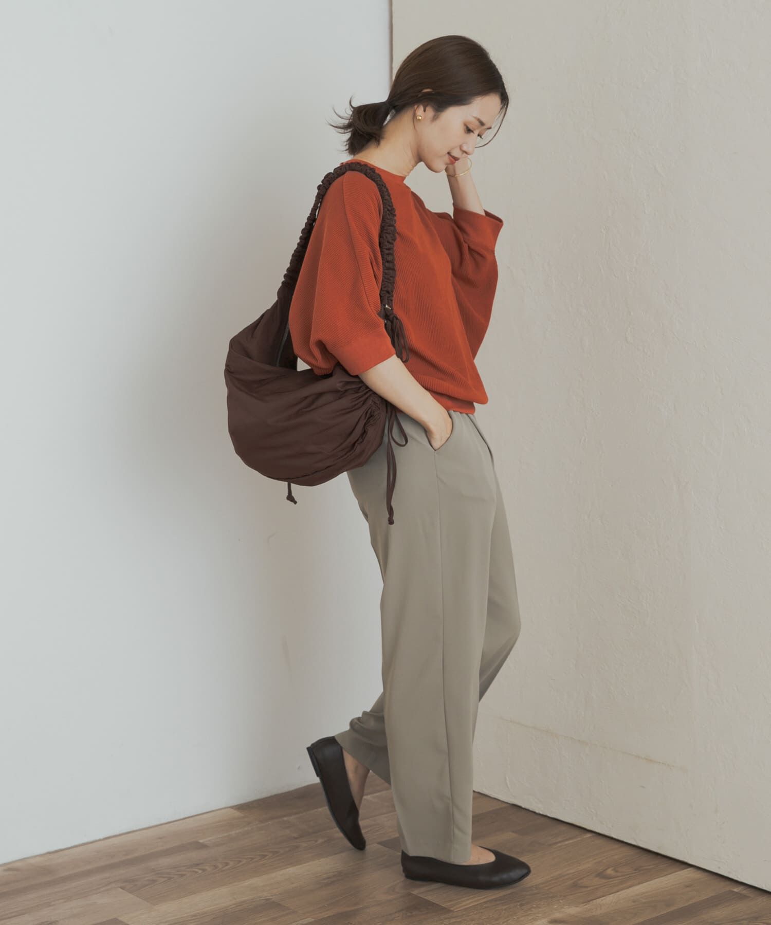 URBAN RESEARCH DOORS「タックフライスワイドTシャツ」|Tシャツ・カットソー|